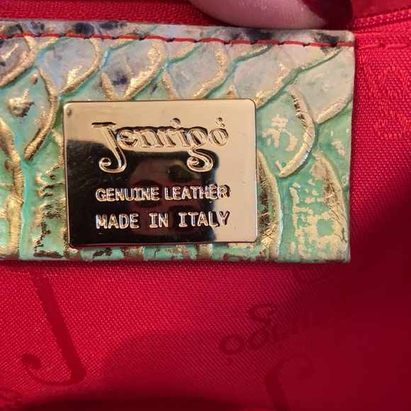 Jenrigo Snake Embossed Tote Shoulder Bag Purse - Picture 10 of 16